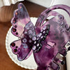 Wholesale Jewelry Acetic Acid Material Diamondencrusted Butterfly Hair Gripper Highend Women's Hair Accessory