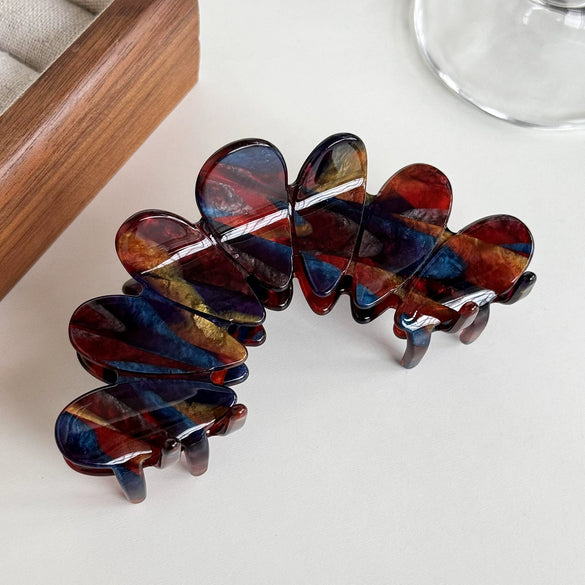 Wholesale Jewelry Acetic Acid Petal Geometric Large Grab Clip For Women