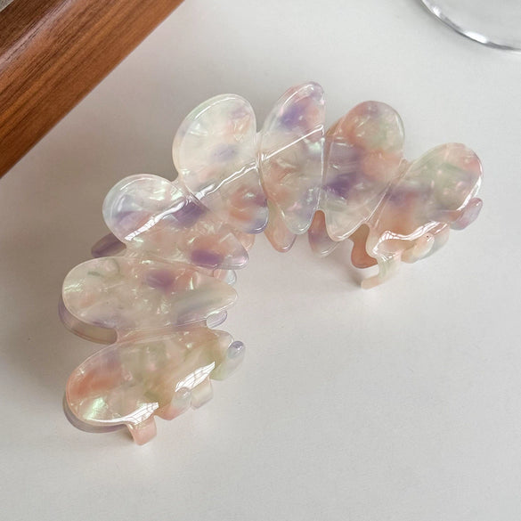 Wholesale Jewelry Acetic Acid Petal Geometric Large Grab Clip For Women