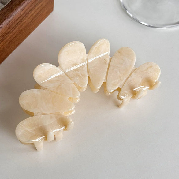 Wholesale Jewelry Acetic Acid Petal Geometric Large Grab Clip For Women
