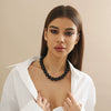 Wholesale Jewelry Acrylic Geometric Round Bead Handmade Women's Punk Style Collar Clavicle Necklace