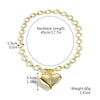 Wholesale Jewelry Acrylic Heart Geometric Electroplated Necklace For Women