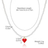 Wholesale Jewelry Acrylic Heart Geometric Electroplated Necklace For Women