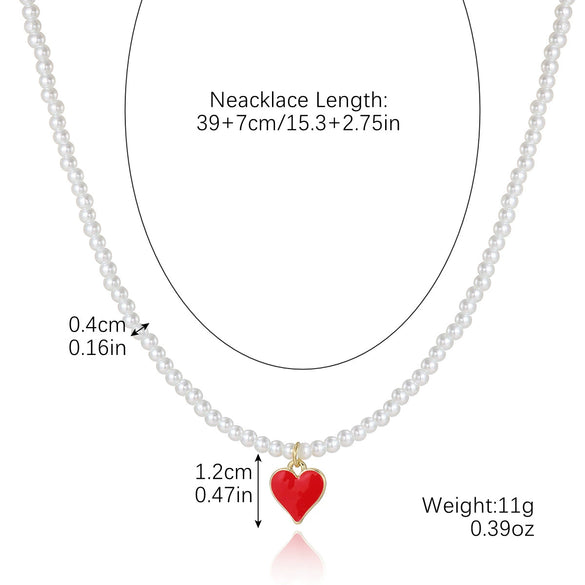 Wholesale Jewelry Acrylic Heart Geometric Electroplated Necklace For Women
