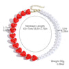Wholesale Jewelry Acrylic Heart Geometric Electroplated Necklace For Women