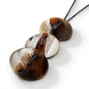 Wholesale Jewelry Acrylic Pendant Cowhide Rope Necklace Geometric Style Electroplated
