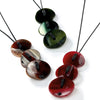 Wholesale Jewelry Acrylic Pendant Cowhide Rope Necklace Geometric Style Electroplated