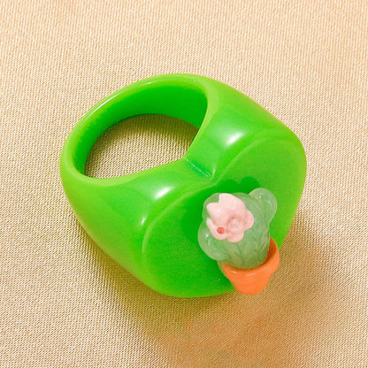 Wholesale Jewelry Acrylic Strawberry Ring Nihaojewelry