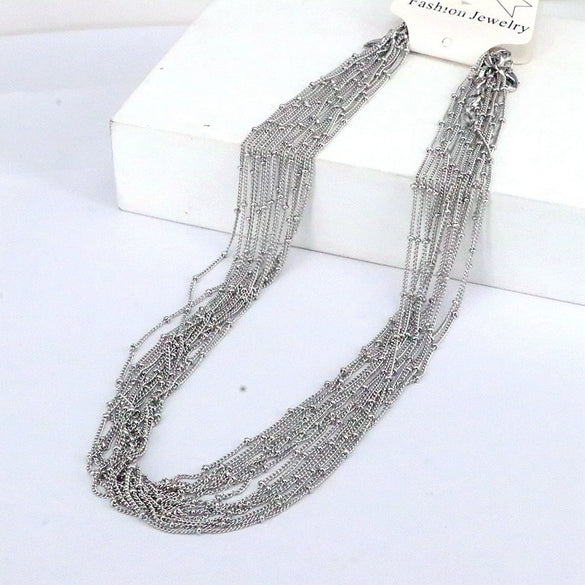 Wholesale Jewelry Alloy And Copper Pendant With Geometric Pattern And Electroplating Treatment On Bead Chain For Unisex