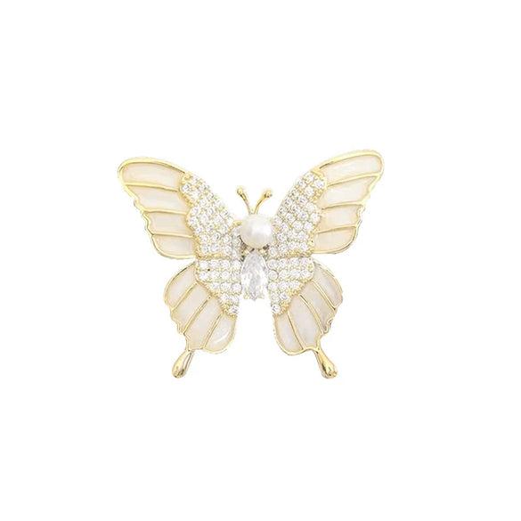 Wholesale Jewelry Alloy Animal Butterfly Brooch Electroplated For Women