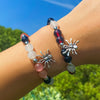 Wholesale Jewelry Alloy Beaded Elastic Bracelet With Spider Pendant Geometric Animal Pattern Electroplated For Women
