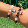 Wholesale Jewelry Alloy Beaded Elastic Bracelet With Spider Pendant Geometric Animal Pattern Electroplated For Women