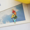 Wholesale Jewelry Alloy Dripping Oil Fivepointed Star Pendant Earrings Necklace