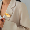 Wholesale Jewelry Alloy Exaggerated Leaves Styling Electroplated Brooch For Women