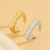 Wholesale Jewelry Alloy Face Micro Expression Adjustable Ring Electroplated Unisex Couple Ring