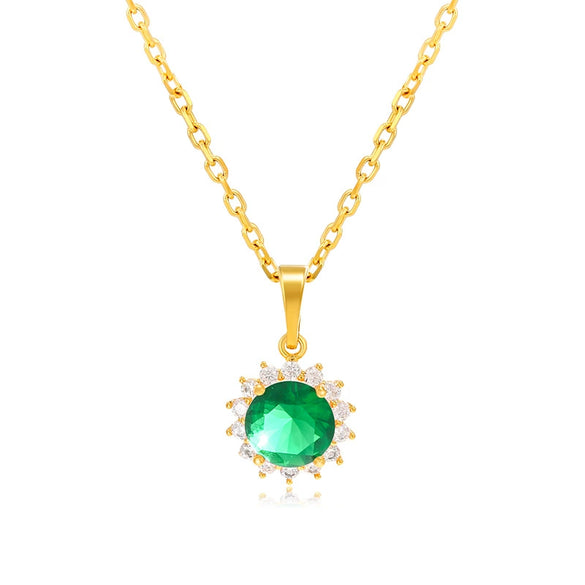 Wholesale Jewelry Alloy Flower Pendant Electroplated Retro Style