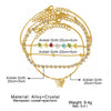 Wholesale Jewelry Alloy Geometric Butterfly Multilayer Anklet Suit For Women