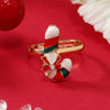 Wholesale Jewelry Alloy Geometric Christmas Children's Ring With Snowman Elk Christmas Tree Snowflake Design
