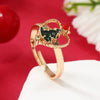 Wholesale Jewelry Alloy Geometric Christmas Children's Ring With Snowman Elk Christmas Tree Snowflake Design