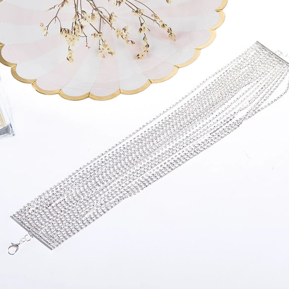Wholesale Jewelry Alloy Geometric Diamond Women Necklace