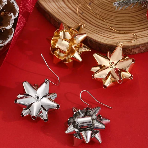 Wholesale Jewelry Alloy Geometric Elk Snowflake Cartoon Earrings Electroplated For Women
