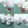 Wholesale Jewelry Alloy Geometric Elk Snowflake Cartoon Earrings Electroplated For Women