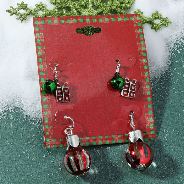 Wholesale Jewelry Alloy Geometric Elk Snowflake Cartoon Earrings Electroplated For Women