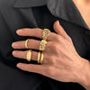 Wholesale Jewelry Alloy Geometric Hip Hop Style Ring Men's Electroplating