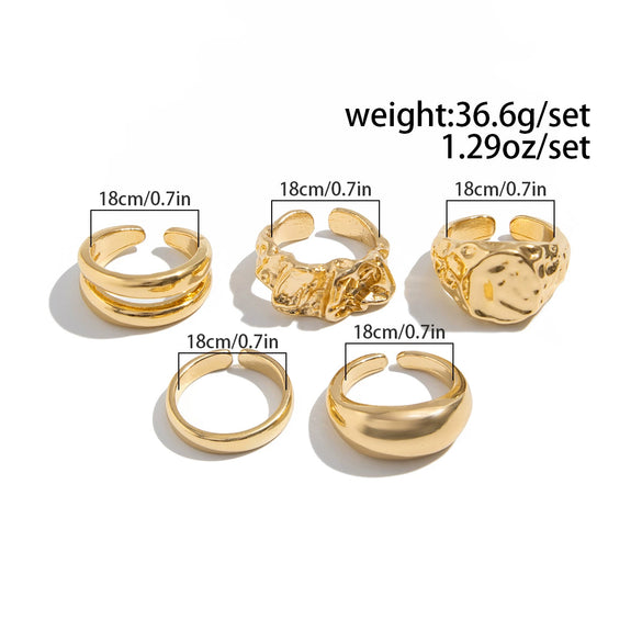 Wholesale Jewelry Alloy Geometric Hip Hop Style Ring Men's Electroplating