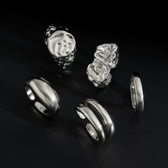 Wholesale Jewelry Alloy Geometric Hip Hop Style Ring Men's Electroplating