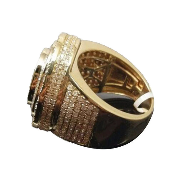 Wholesale Jewelry Alloy Geometric Hiphop Style Electroplated Ring For Men And Women