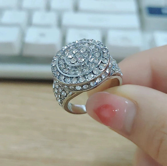 Wholesale Jewelry Alloy Geometric Hiphop Style Electroplated Ring For Men And Women