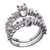 Wholesale Jewelry Alloy Geometric Micro Inlaid Full Diamond Zircon Twopiece Ring Luxury Temperament Couple Style