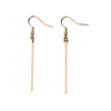 Wholesale Jewelry Alloy Geometric Rectangular Stick Ear Hook Earrings For Women Electroplated