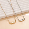 Wholesale Jewelry Alloy Geometric Simple Style Boat Pendant Necklace With Electroplating