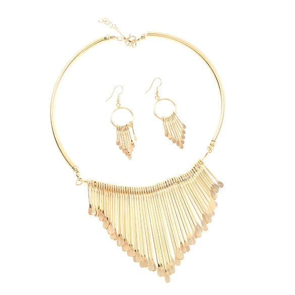 Wholesale Jewelry Alloy Geometric Style Electroplating Tassel Multi Layer Jewelry For Women