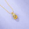 Wholesale Jewelry Alloy Gold Plated Geometric Bow Treasure Bag Pendant For Women Retro Style