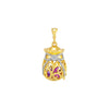 Wholesale Jewelry Alloy Gold Plated Geometric Bow Treasure Bag Pendant For Women Retro Style