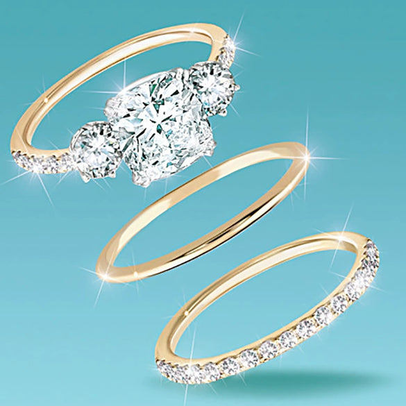 Wholesale Jewelry Alloy Golden Square Geometric Electroplated Women's Couple Style Ring