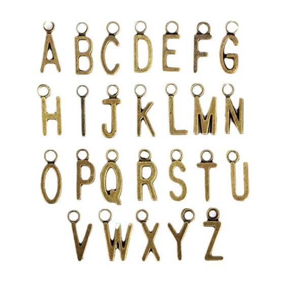 Wholesale Jewelry Alloy Handbeaded Letter Pendants Electroplating Accessories