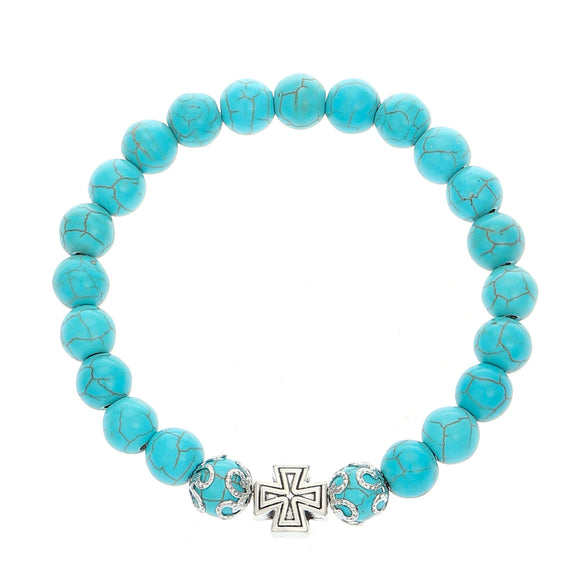 Wholesale Jewelry Alloy Handmade Retro Animal Pattern Joker Pine Stone Bracelet