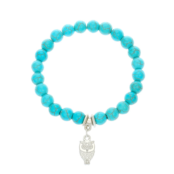 Wholesale Jewelry Alloy Handmade Retro Animal Pattern Joker Pine Stone Bracelet
