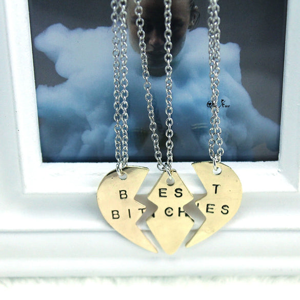 Wholesale Jewelry Alloy Heart Pendant Necklace Electroplated Minimalist Geometric Style