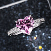Wholesale Jewelry Alloy Heart Shaped Geometric Fashion Women's Engagement Wedding Ring