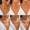 Wholesale Jewelry Alloy Heart Star Geometric Electroplated Necklace For Women