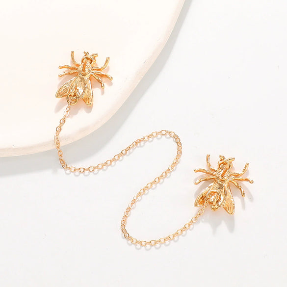 Wholesale Jewelry Alloy Insect Style Electroplated Brooch And Collar Buckle Accessories