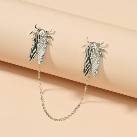 Wholesale Jewelry Alloy Insect Style Electroplated Brooch And Collar Buckle Accessories