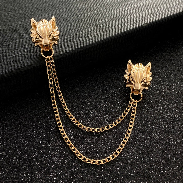 Wholesale Jewelry Alloy Insect Style Electroplated Brooch And Collar Buckle Accessories