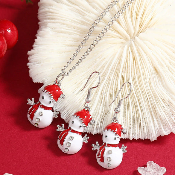 Wholesale Jewelry Alloy Kitty Animated Protagonist Style Water Wave Chain 2Piece Set Christmas Set Environmental Protection