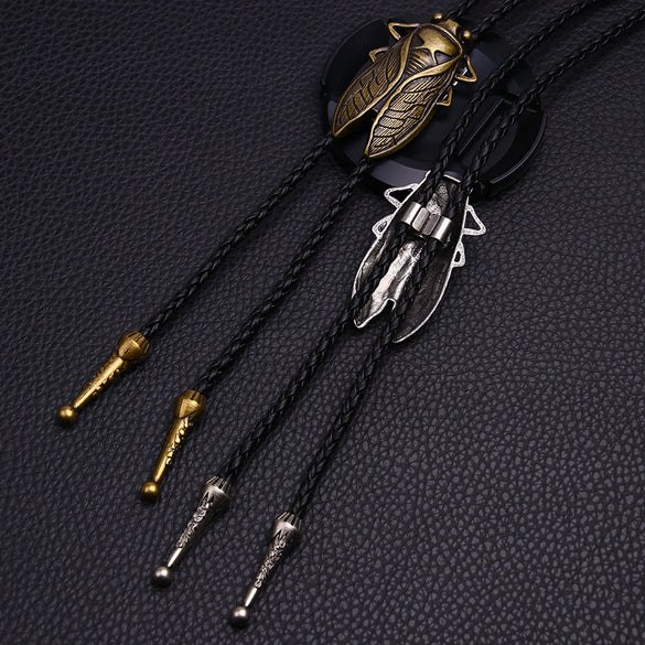Wholesale Jewelry Alloy Leather Retro Handmade Animals Zodiac Pendant Necklace Unisex